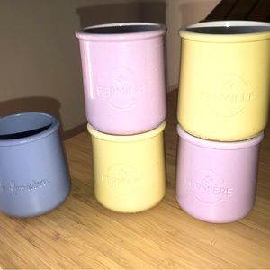 Lot of 4 La Fermiere French terra cotta pots